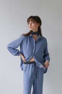 Scarf blouse[Blue]