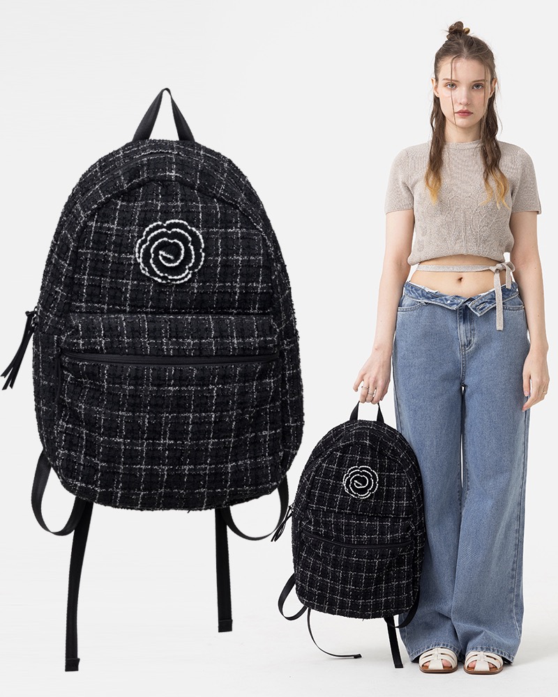 Cozy Backpack [Black Tweed]